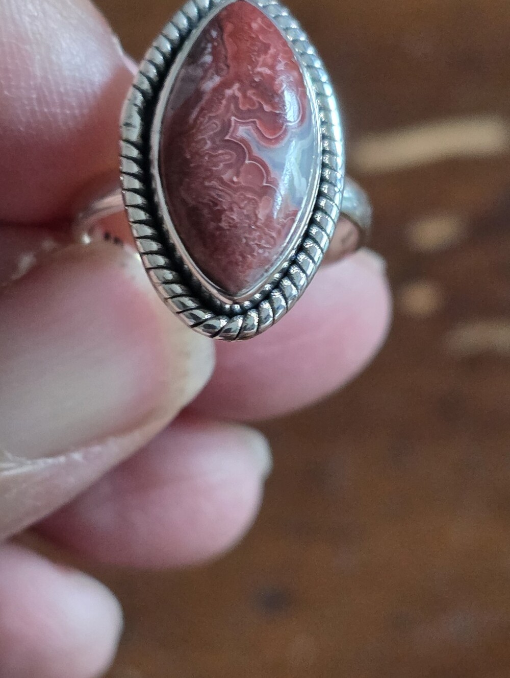 Sterling Silver Crazy Lace Agate Statement Ring